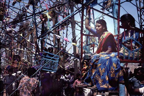 "Human powered ferris wheel" Gujarat, Tribal Mela , Estern Gujarat, image