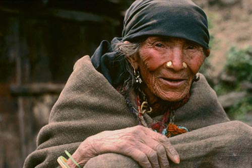 "Older Thakur woman" Malana, Kullu Area, Himachal Pradesh