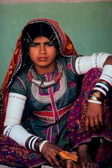 "Tribal girl of the Harijani" Bhuj area, Kutch, Gujarat, image